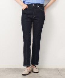 ストレッチセミフレアデニム/オーガニックコットン混【洗濯機洗い可】