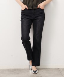 OPAQUE.CLIP | ストレッチセミフレアデニム/オーガニックコットン混【洗濯機洗い可】(デニムパンツ)