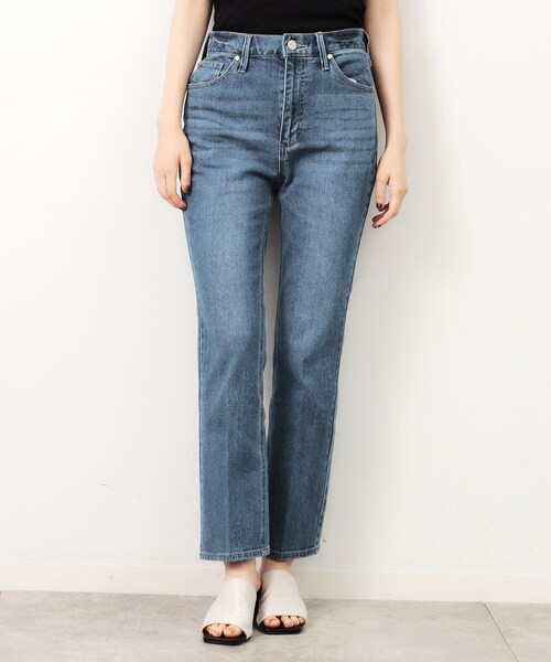 OPAQUE.CLIP（オペークドットクリップ）の「◆ストレッチセミフレアデニム／オーガニックコットン混【洗濯機洗い可】（デニムパンツ・レディース・ブルー/ネイビー/スミクロ・34/42/40/38/36）」の12枚目の写真