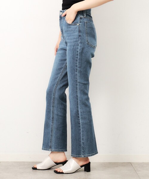 OPAQUE.CLIP（オペークドットクリップ）の「◆ストレッチセミフレアデニム／オーガニックコットン混【洗濯機洗い可】（デニムパンツ・レディース・ブルー/ネイビー/スミクロ・34/42/40/38/36）」の11枚目の写真