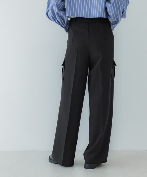 coca（coca）（コカ）の「きれいめストレッチカーゴパンツ（カーゴパンツ・レディース・ブラック/チャコール・S/M/L）」の11枚目の写真