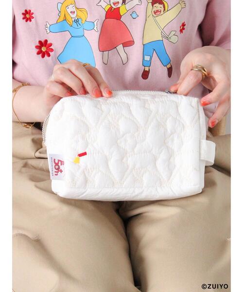 ehka sopo(エヘカソポ)の「【アルプスの少女ハイジ】キルティングポーチ(ハンドバッグ・レディース・オフホワイト/レッド/ブルー・F)」の1枚目の写真