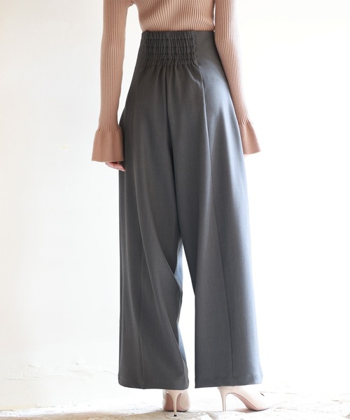 DRESS PLUS(ドレスプラス)の「パール飾りハイウエストワイドパンツ(その他パンツ・レディース・ブラック/ブラウン/グレー・M/L/S)」の14枚目の写真