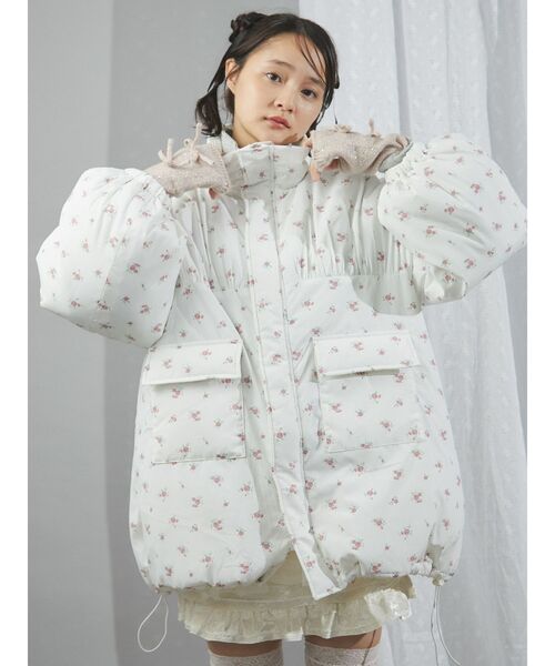merry jenny（メリージェニー）の「twinkleリボンニットアームウォーマー（手袋・レディース・オフホワイト/ピンク/アイボリー・FREE）」の14枚目の写真