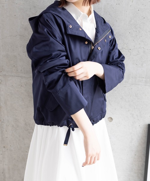 clear（クリア）の「≪再入荷≫マウンテンパーカー［大人 カジュアル 着回し力抜群］（マウンテンパーカー・レディース・ネイビー/ベージュ・F）」の3枚目の写真