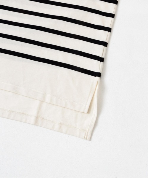 URBAN RESEARCH DOORS(アーバンリサーチドアーズ)の「パネルボーダーロングTシャツ(Tシャツ/カットソー・レディース・ネイビー/アイボリー/オフホワイト・MEDIUM)」の9枚目の写真