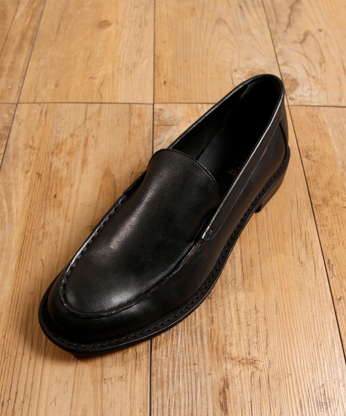 BICASH(ビカーシ)の「BICASH ビカーシ / LEATHER SLIPON SHOES ヴァンプローファー / 138(ローファー・メンズ・ブラック・42/40/41/43/44)」の2枚目の写真