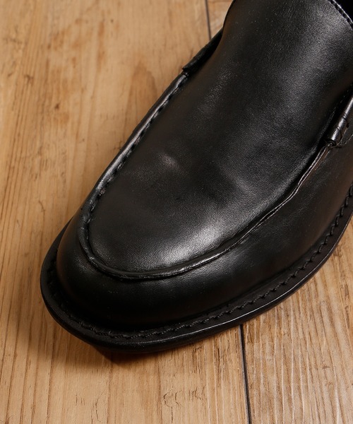 BICASH(ビカーシ)の「BICASH ビカーシ / LEATHER SLIPON SHOES ヴァンプローファー / 138(ローファー・メンズ・ブラック・42/40/41/43/44)」の3枚目の写真