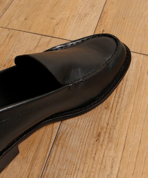 BICASH(ビカーシ)の「BICASH ビカーシ / LEATHER SLIPON SHOES ヴァンプローファー / 138(ローファー・メンズ・ブラック・42/40/41/43/44)」の6枚目の写真