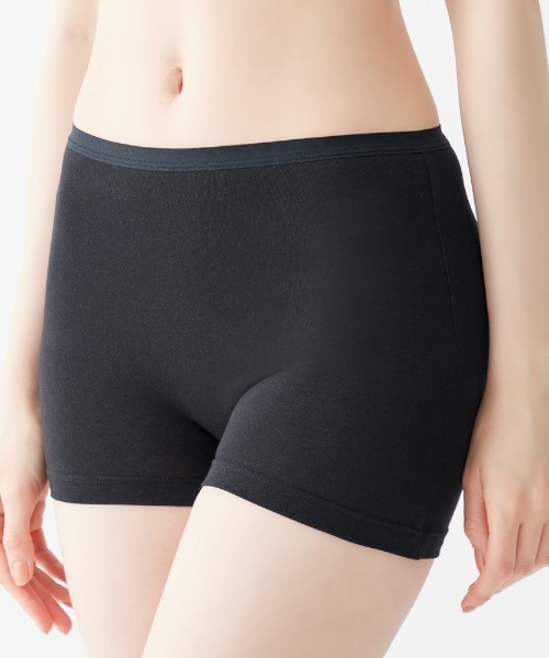 GUNZE（グンゼ）の「いいここち快適ショーツ 楽 お尻すっぽり包み込む 綿混ショーツ（ショーツ・レディース・杢グレー/ライトベージュ/ブラック/スモークピンク・MEDIUM/LARGE/X-LARGE）」の5枚目の写真