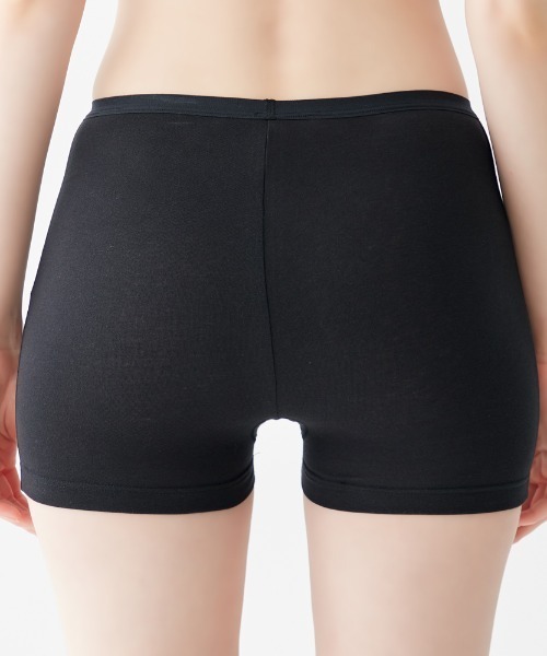 GUNZE（グンゼ）の「いいここち快適ショーツ 楽 お尻すっぽり包み込む 綿混ショーツ（ショーツ・レディース・杢グレー/ライトベージュ/ブラック/スモークピンク・MEDIUM/LARGE/X-LARGE）」の6枚目の写真