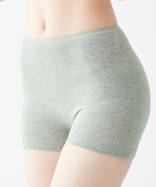 GUNZE（グンゼ）の「いいここち快適ショーツ 楽 お尻すっぽり包み込む 綿混ショーツ（ショーツ・レディース・杢グレー/ライトベージュ/ブラック/スモークピンク・MEDIUM/LARGE/X-LARGE）」の9枚目の写真