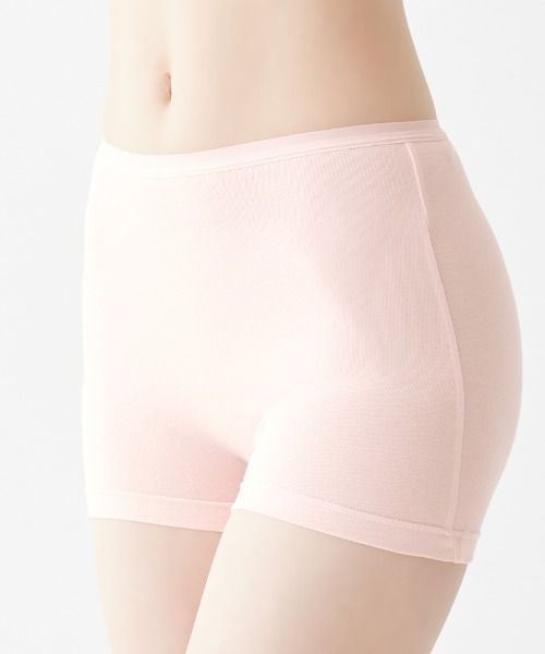 GUNZE（グンゼ）の「いいここち快適ショーツ 楽 お尻すっぽり包み込む 綿混ショーツ（ショーツ・レディース・杢グレー/ライトベージュ/ブラック/スモークピンク・MEDIUM/LARGE/X-LARGE）」の13枚目の写真