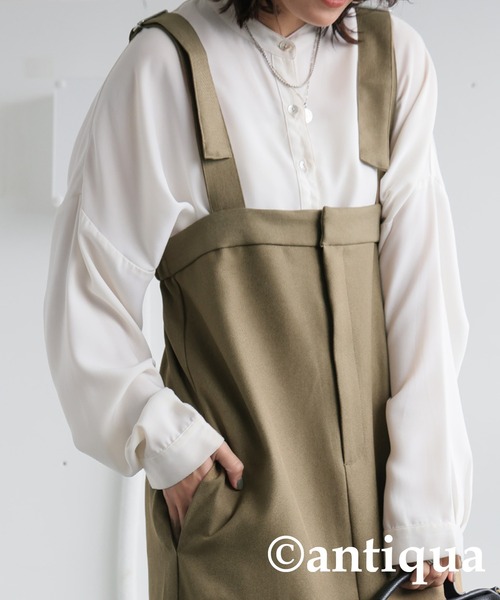 ⭐️3/10限定価格大人気完売商品　アンティカ antiquaサロペットスカート サロペットスカート（サロペット/オーバーオール）｜antiqua