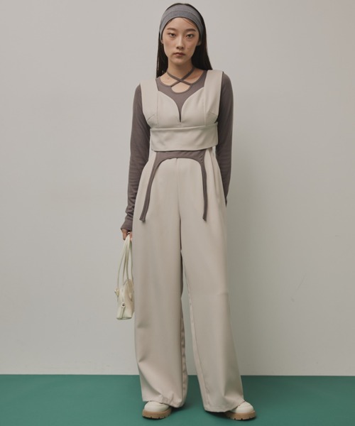 Solace(ソレイス)の「クロスデザインリブトップス(Tシャツ/カットソー・レディース・ブラック/グレー・FREE)」の20枚目の写真