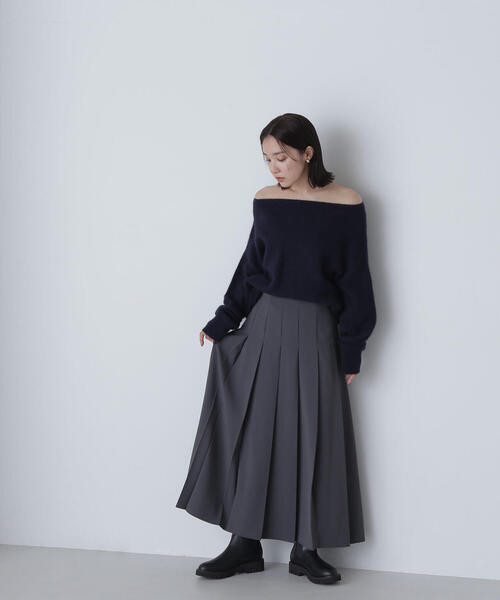 タグ付き新品⭐︎NATURAL BEAUTY BASIC プリーツスリットスカート NATURAL BEAUTY BASIC（ナチュラルビューティーベーシック）の