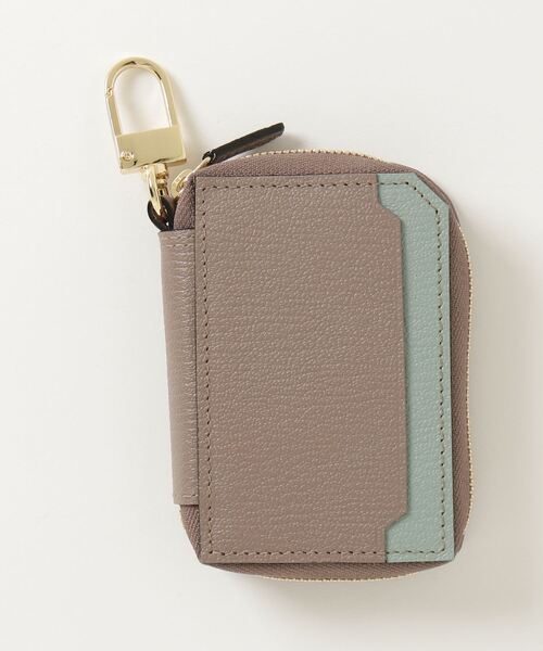 L'arcobaleno（ラルコバレーノ）の「L'arcobaleno（ラルコバレーノ）スマートWキーケース/LA122GT（キーケース/キーアクセサリー・レディース・ライトグレー/ホワイト/ネイビー/ブラック系その他/モスグリーン/ベージュ/ピンク系その他3/ミント/グレー・F）」の8枚目の写真