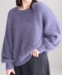 シャギーニット」に該当するニット/セーター（パープル/紫色系