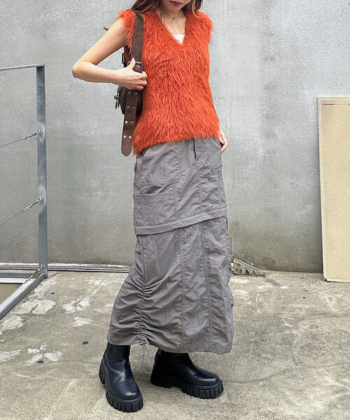 専用です! w closet（ダブルクローゼット）の「ラメフェザーニットベスト（ベスト