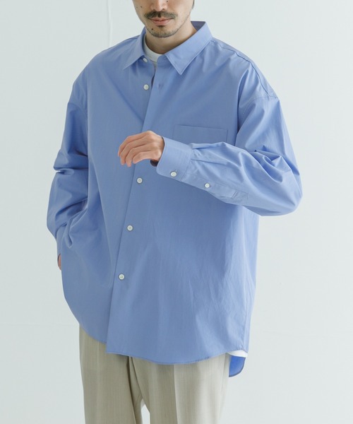 THOMAS MASON（トーマス メイソン）の「トーマスメイソンオーバーシャツ（シャツ/ブラウス・メンズ・ブルー/ホワイト/ロイヤルブルー/グレー系その他・MEDIUM/LARGE/X-LARGE）」の5枚目の写真
