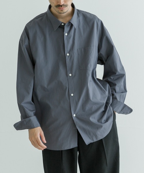 THOMAS MASON（トーマス メイソン）の「トーマスメイソンオーバーシャツ（シャツ/ブラウス・メンズ・ブルー/ホワイト/ロイヤルブルー/グレー系その他・MEDIUM/LARGE/X-LARGE）」の8枚目の写真