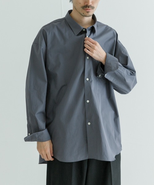 THOMAS MASON（トーマス メイソン）の「トーマスメイソンオーバーシャツ（シャツ/ブラウス・メンズ・ブルー/ホワイト/ロイヤルブルー/グレー系その他・MEDIUM/LARGE/X-LARGE）」の9枚目の写真