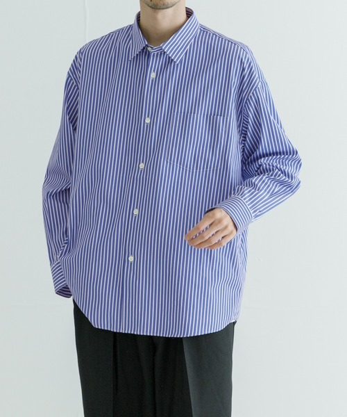 THOMAS MASON（トーマス メイソン）の「トーマスメイソンオーバーシャツ（シャツ/ブラウス・メンズ・ブルー/ホワイト/ロイヤルブルー/グレー系その他・MEDIUM/LARGE/X-LARGE）」の11枚目の写真