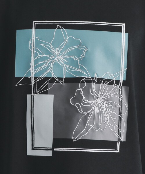 THE SHOP TK （ザ ショップ ティーケー ）の「ステッチワークグラフィック長袖Tシャツ（Tシャツ/カットソー・メンズ・ブラック/オフホワイト・03/02/01）」の6枚目の写真