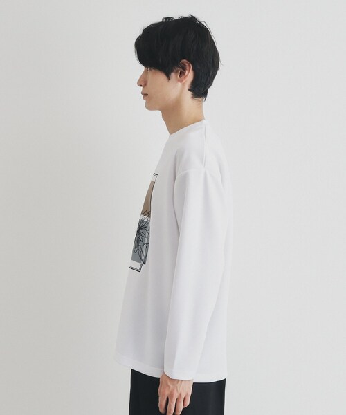 THE SHOP TK （ザ ショップ ティーケー ）の「ステッチワークグラフィック長袖Tシャツ（Tシャツ/カットソー・メンズ・ブラック/オフホワイト・03/02/01）」の12枚目の写真