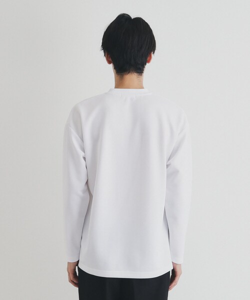 THE SHOP TK （ザ ショップ ティーケー ）の「ステッチワークグラフィック長袖Tシャツ（Tシャツ/カットソー・メンズ・ブラック/オフホワイト・03/02/01）」の13枚目の写真