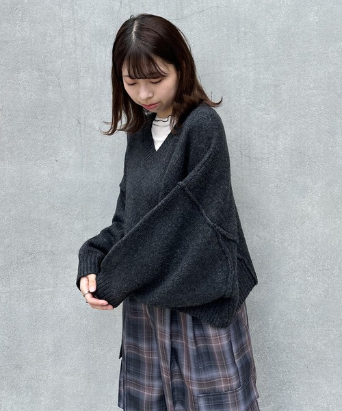 セール】Vネックニットプルオーバー（ニット/セーター）｜NICOLE CLUB