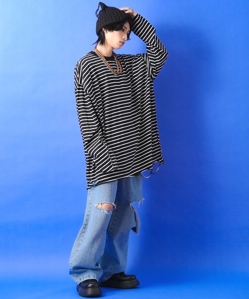 an meets zakka ネコ耳フリンジコードニット帽（ニットキャップ