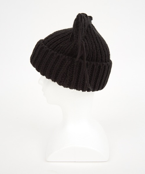 an meets zakka ネコ耳フリンジコードニット帽 / ニットキャップ
