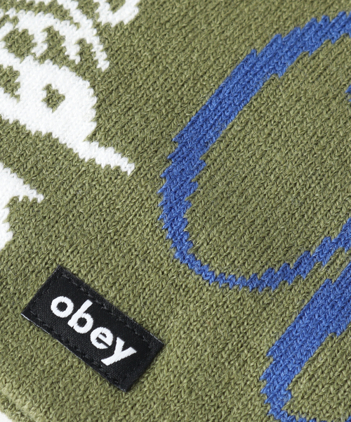 OBEY(オベイ)の「OBEY / オベイ ALL FOR YOU BEANIE(ハット・メンズ・ブラック/グリーン・FREE)」の5枚目の写真