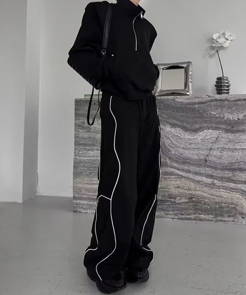 NOWLE（ノウル）の「【NOWLE】スポーツミックス サイドライン イージー パンツ（その他パンツ・メンズ・ブラック・X-LARGE/LARGE/MEDIUM）」の4枚目の写真