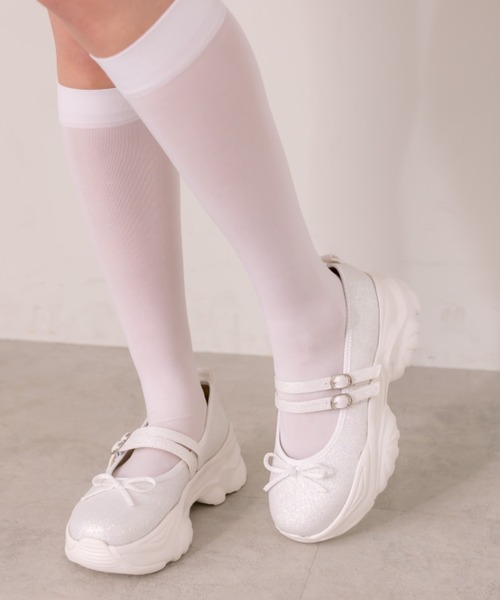 OLIVE des OLIVE（オリーブデオリーブ）の「スニーカーソールバレーシューズ（スニーカー・レディース・ピンク/ホワイト・LARGE/MEDIUM/SMALL）」の18枚目の写真