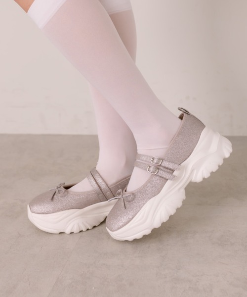 OLIVE des OLIVE（オリーブデオリーブ）の「スニーカーソールバレーシューズ（スニーカー・レディース・ピンク/ホワイト・LARGE/MEDIUM/SMALL）」の13枚目の写真