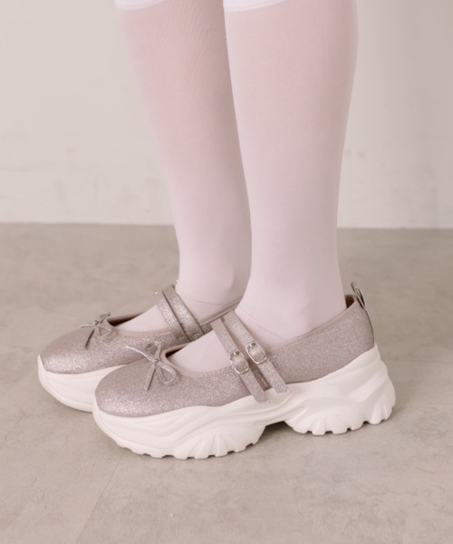 S スニーカーソールバレーシューズ　OLIVE des OLIVE ホワイト OLIVE des スニーカー スニーカーソールバレーシューズ