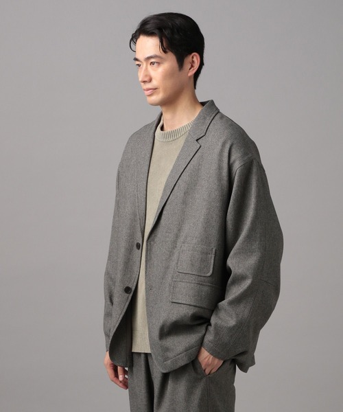 BAYFLOW（ベイフロー）の「[セットアップ可]DOORSTYLE ジャケット【イージーケア】（テーラードジャケット・メンズ・ライトグレー/チャコール・LARGE/MEDIUM）」の6枚目の写真
