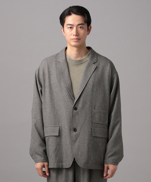 BAYFLOW（ベイフロー）の「[セットアップ可]DOORSTYLE ジャケット【イージーケア】（テーラードジャケット・メンズ・ライトグレー/チャコール・LARGE/MEDIUM）」の11枚目の写真