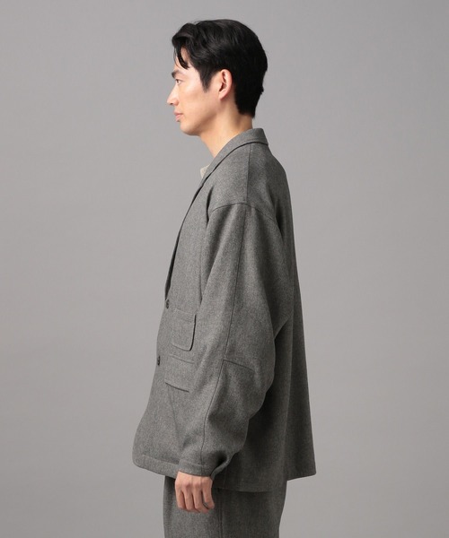BAYFLOW（ベイフロー）の「[セットアップ可]DOORSTYLE ジャケット【イージーケア】（テーラードジャケット・メンズ・ライトグレー/チャコール・LARGE/MEDIUM）」の12枚目の写真