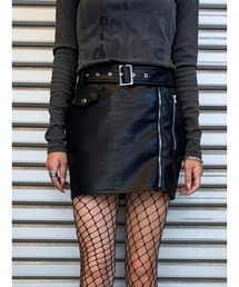 EGOIST | ベルト付フェイクレザータイトミニスカート(スカート)