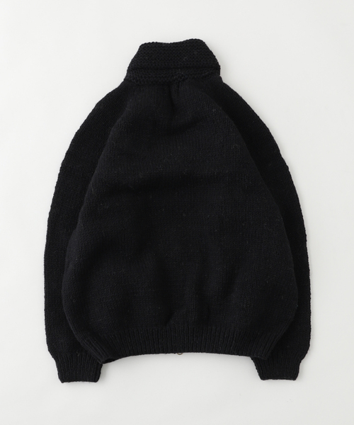 MacMahon Knitting Mills(マクマホン ニッティング ミルズ)の「【MacMahon Knitting Mills 】 +【Niche.】 Cowichan-Flowers(ニット/セーター・メンズ・ブラック・FREE)」の2枚目の写真