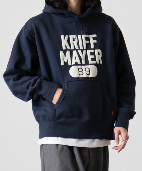 KRIFF MAYER（クリフメイヤー）の「KRIFF MAYER College logo sweatshirt pullover hoodie / カレッジロゴスウェット プルオーバーパーカー フーディー unisex（パーカー・メンズ・マルチ/レッド/ネイビー・XL/L/M）」の19枚目の写真