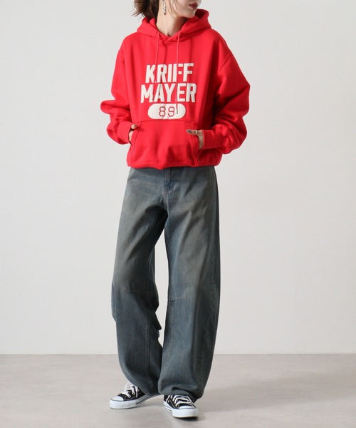 KRIFF MAYER（クリフメイヤー）の「KRIFF MAYER College logo sweatshirt pullover hoodie / カレッジロゴスウェット プルオーバーパーカー フーディー unisex（パーカー・メンズ・マルチ/レッド/ネイビー・XL/L/M）」の18枚目の写真