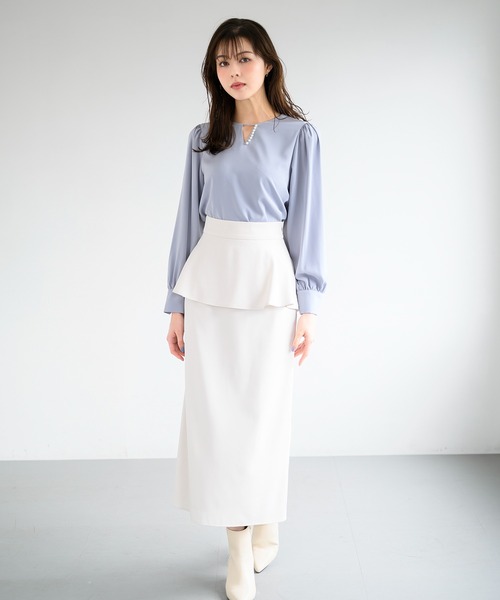 セール】□2024秋冬新作□ペプラムタイトスカート/MM447213