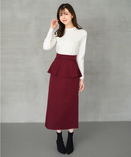 セール】□2024秋冬新作□ペプラムタイトスカート/MM447213