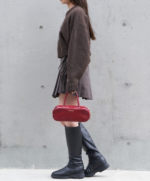 RAY CASSIN(レイカズン)の「【500mlのペットボトルも入る】ヨコナガボストンバック(ボストンバッグ・レディース・ブラウン/レッド/ブラック・FREE)」の17枚目の写真