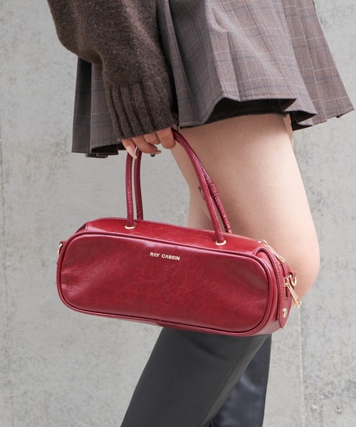 RAY CASSIN(レイカズン)の「【500mlのペットボトルも入る】ヨコナガボストンバック(ボストンバッグ・レディース・ブラウン/レッド/ブラック・FREE)」の15枚目の写真