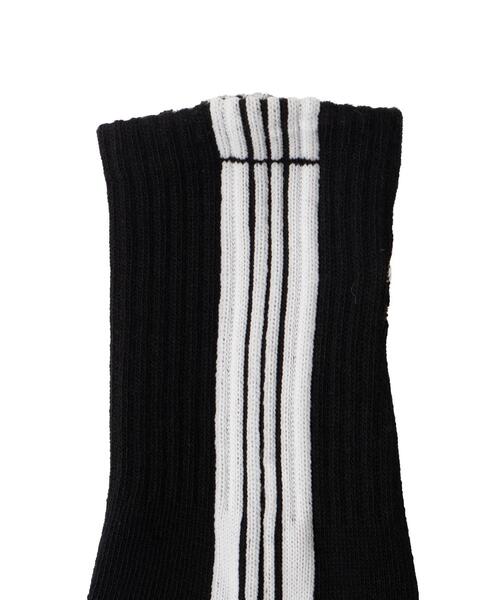 WEGO（ウィゴー）の「WEGO/サイドラインクルーソックス（ソックス/靴下・レディース・ブラック/ホワイト・23-25cm）」の10枚目の写真